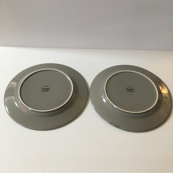 2 Pier 1 Imports Martillo Fog Stoneware Round Dinner Plates - Picture 3 of 16